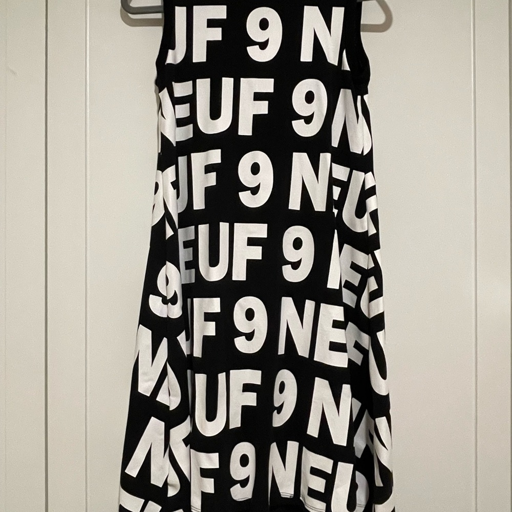Girls Black and White Midi A-Line Dress